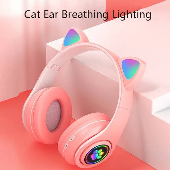 Foldable Cat Ear LED Wireless Headphones