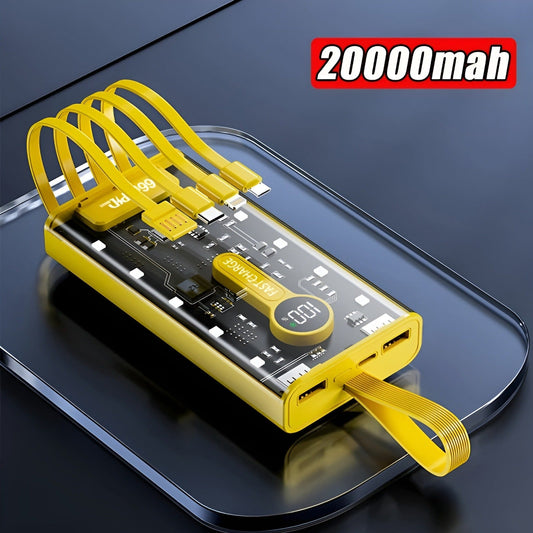 Transparent 20000mAh Power Bank.
