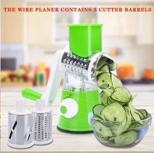 3 in 1 Table Top Drum Multifunctional Roller Vegetable Cutter