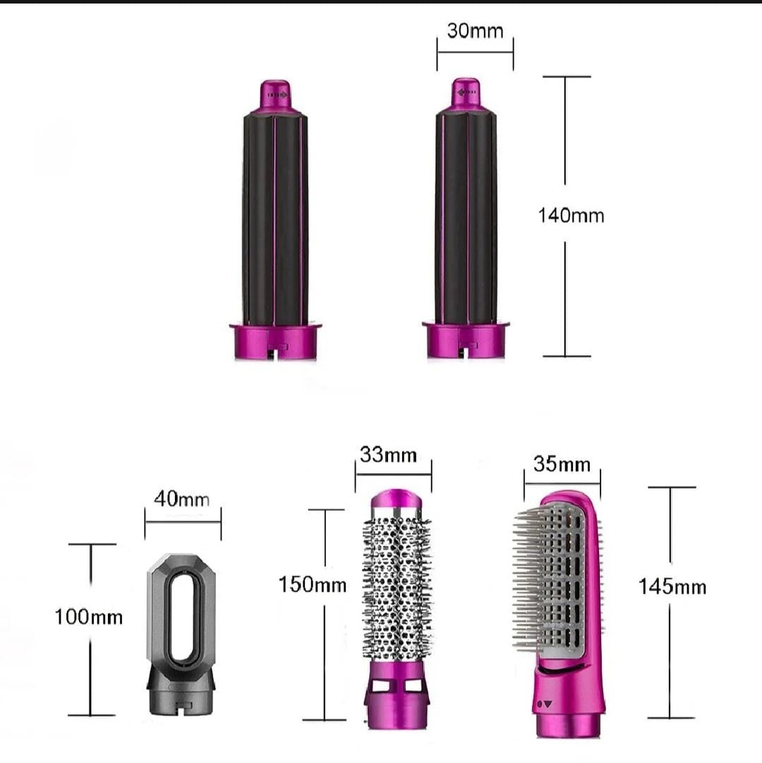 5-in-1 Hair Styler Brush – Multi-Function Hot Air Brush & Hair Dryer