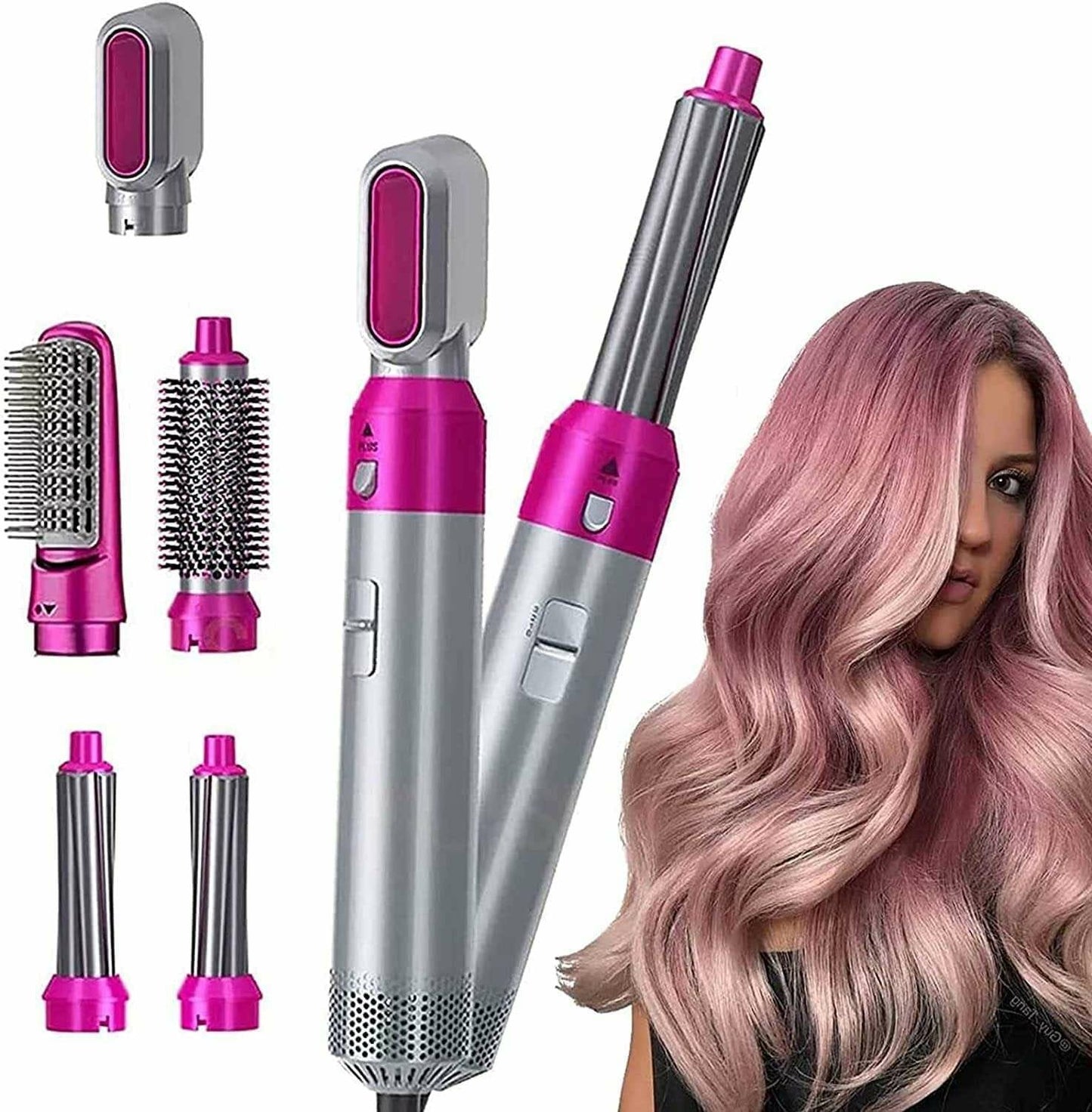 5-in-1 Hair Styler Brush – Multi-Function Hot Air Brush & Hair Dryer