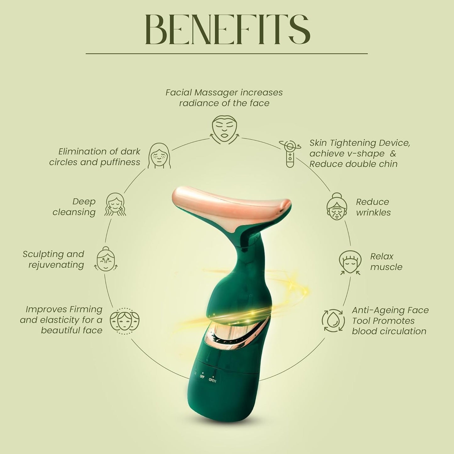 Face & Neck Massager Lifting Anti-aging Vibration Massager